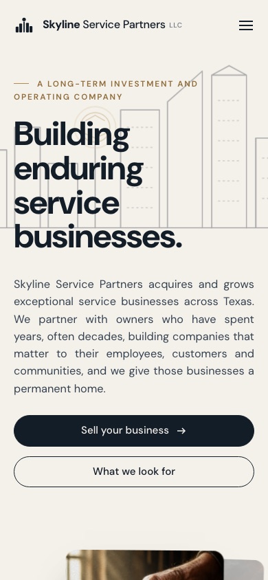 skylineservicepartners.com on a phone